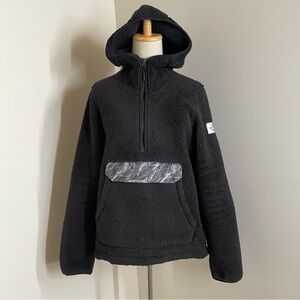 The North Face Women’s Black 1/2 Zip Sherpa Fleece Hooded Sweater - Size M